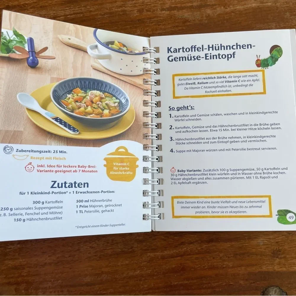 Meine Rezepte German Cookbook for Babies and Toddlers Balanced Wholesome